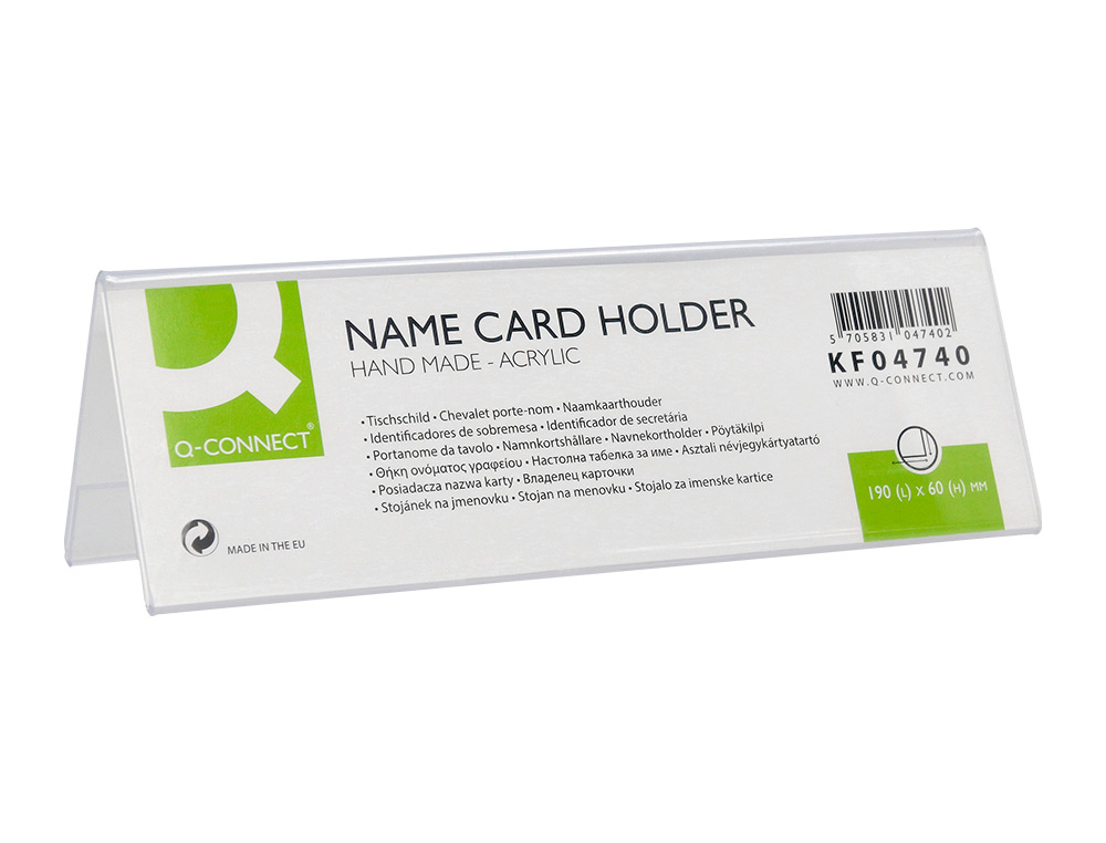 IDENTIFICADOR SOBREMESA Q-CONNECT METACRILATO 190X60 MM REF.5727