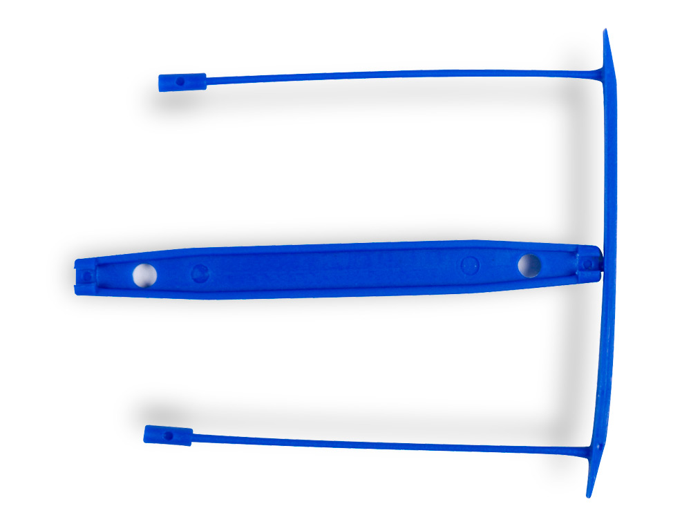 ENCUADERNADOR FASTENER Q-CONNECT PLASTICO E-CLIPS COLOR AZUL CAJA DE 100 UNIDADES