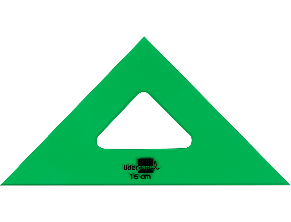 ESCUADRA LIDERPAPEL 16 CM ACRILICO VERDE
