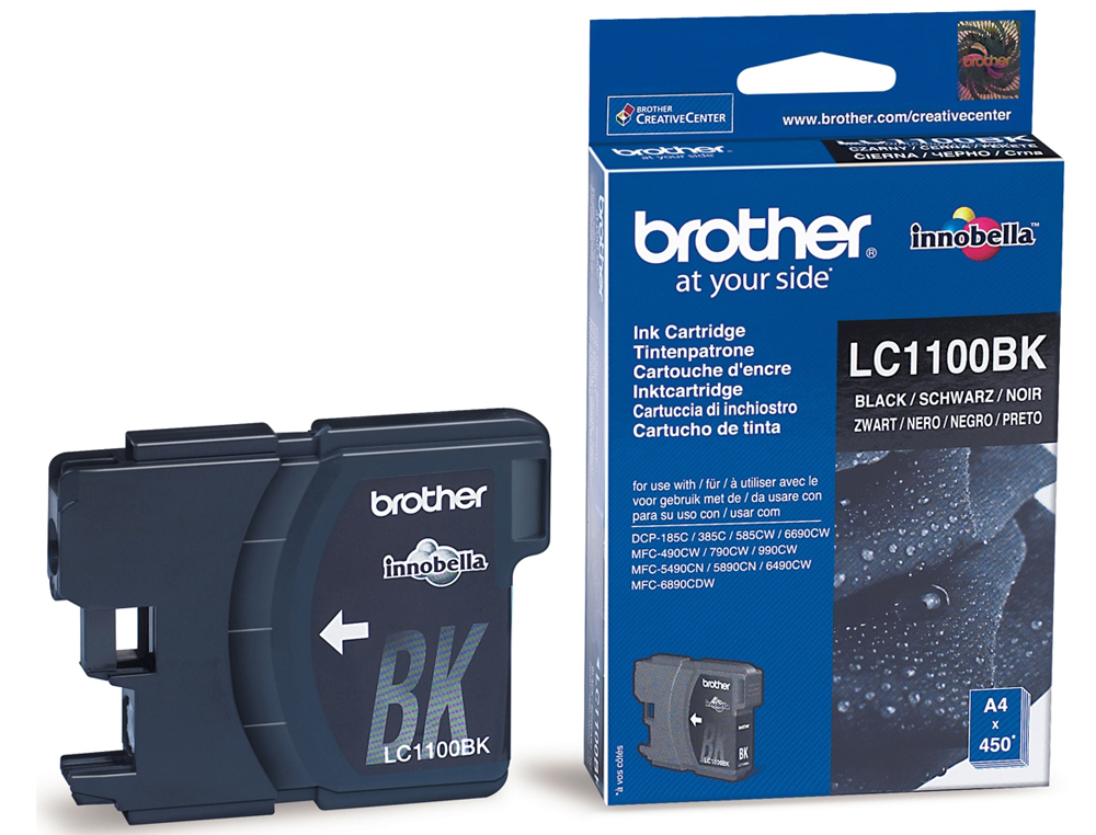 INK-JET BROTHER LC-1100BK NEGRO 450 PAG