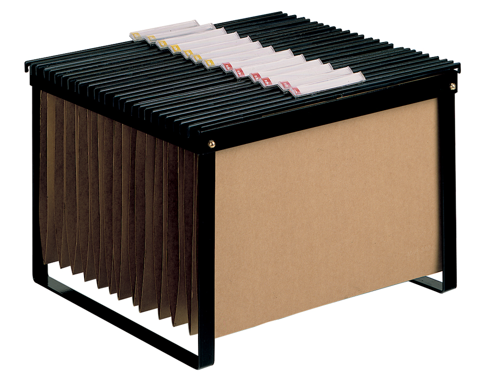 SOPORTE PARA CARPETAS COLGANTE Q-CONNECT NEGRO BASTIDOR DE SOBREMESA PARA CARPETAS TAMAÑO FOLIO Y DIN A4
