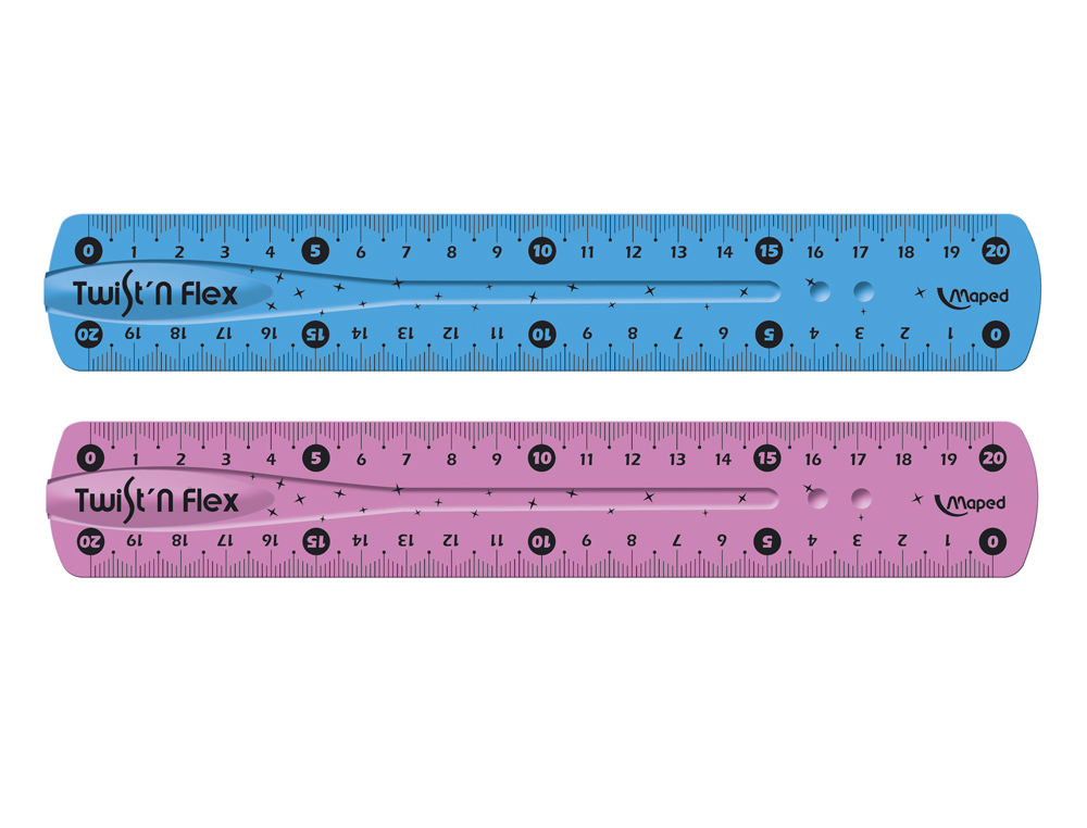 REGLA MAPED PLASTICO FLEXIBLE 20 CM COLORES SURTIDOS