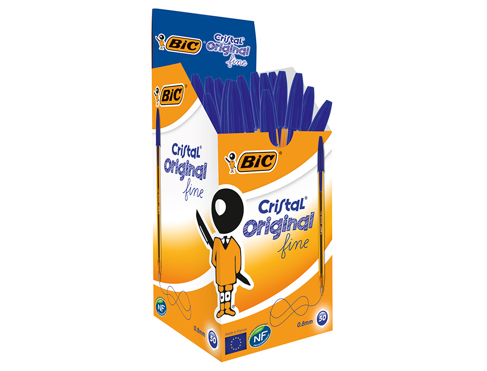 BOLIGRAFO BIC CRISTAL PUNTA FINA AZUL