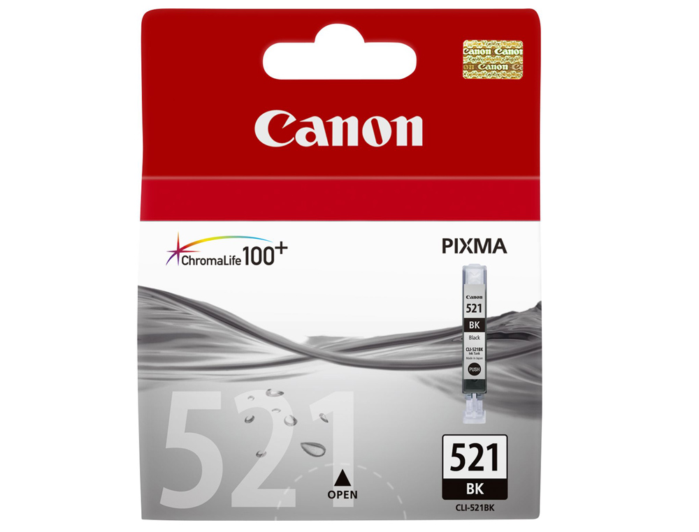 INK-JET CANON CLI-521BK NEGRO PIXMA MP620/630/980 IP3600/4600
