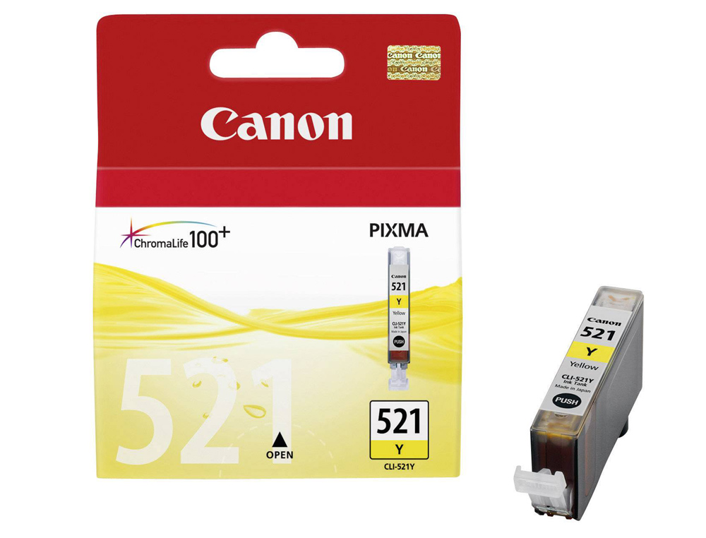 INK-JET CANON CLI-521Y AMARILLO PIXMA MP620/630/980 IP3600/4600