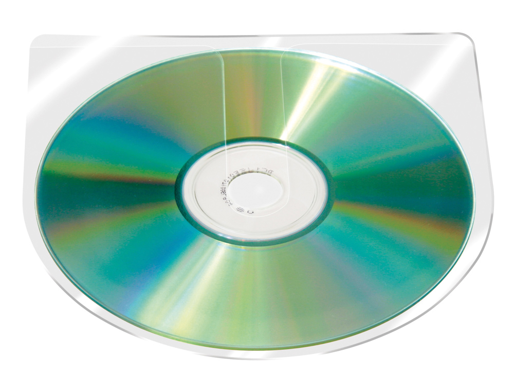 FUNDA AUTOADHESIVA PARA CD Q-CONNECT SIN SOLAPA PACK DE 10 UNIDADES