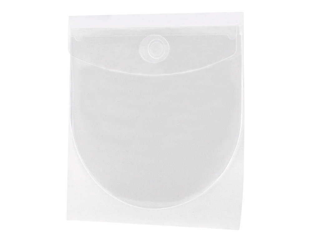 FUNDA AUTOADHESIVA PARA CD Q-CONNECT CON SOLAPA PACK DE 10 UNIDADES