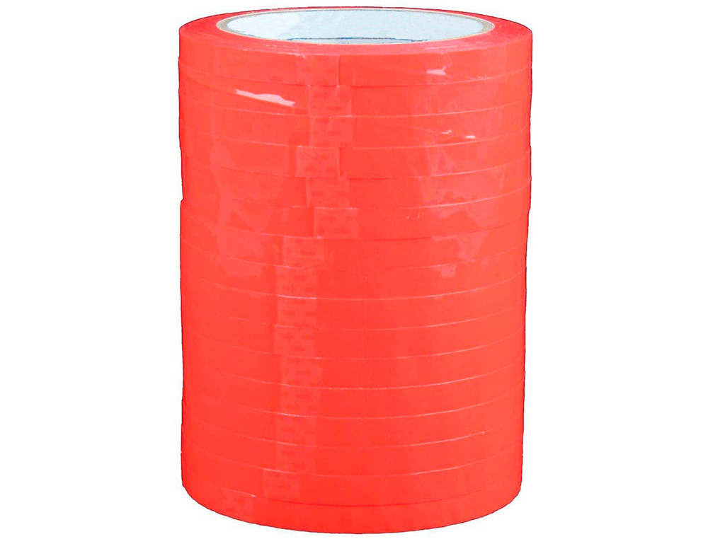 CINTA ADHESIVA Q-CONNECT 66 MT X 9 MM ROJA PARA CERRAR BOLSAS
