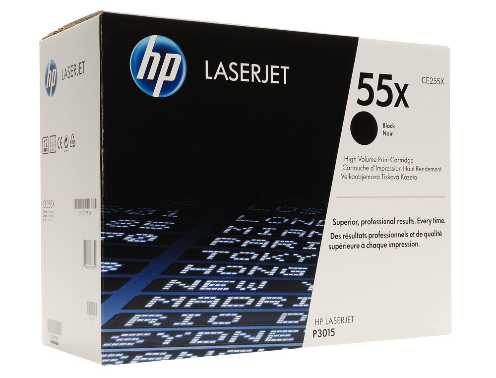 TONER HP 55X NEGRO -12500PAG- P3015X