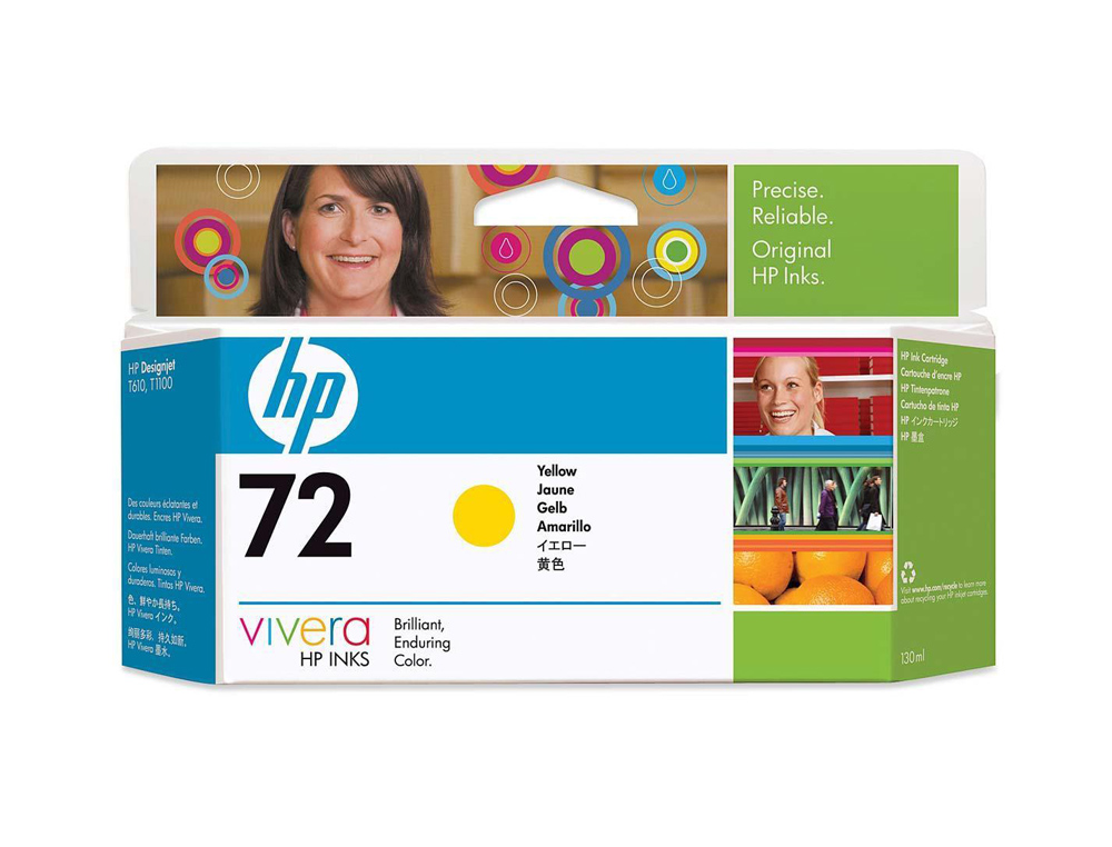 INK-JET HP 72 AMARILLO FOTO DESIGNJET T610/1100 -130ML-