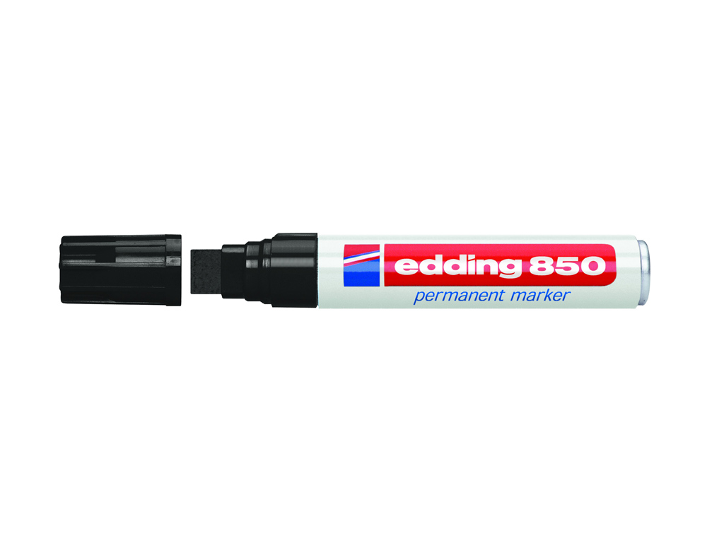 ROTULADOR EDDING MARCADOR PERMANENTE 850 NEGRO PUNTA BISELADA 5-15 MM RECARGABLE