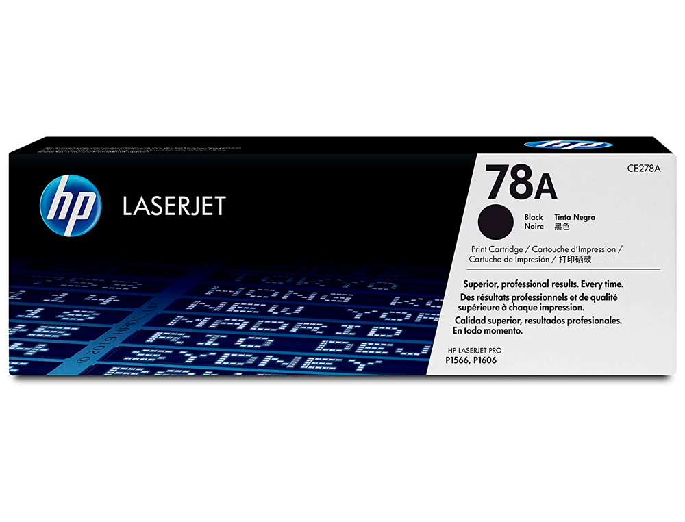 TONER HP LASERJET P1500/P1560/P1600 -CE278A- NEGRO 2.100 PAGS