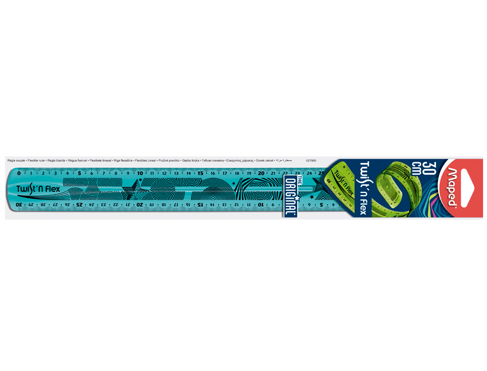 REGLA MAPED PLASTICO FLEXIBLE DE 30 CM COLORES SURTIDOS
