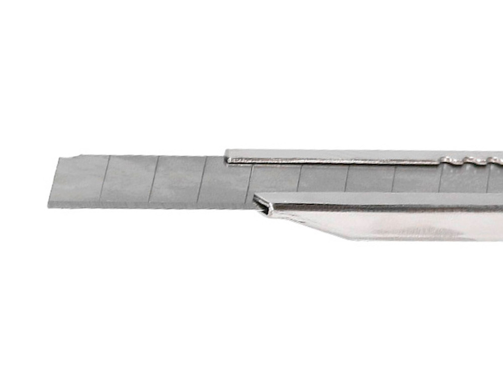 CUTER Q-CONNECT METALICO ESTRECHO CUCHILLA 9 MM CON CLIP BLISTER 1 UNIDAD