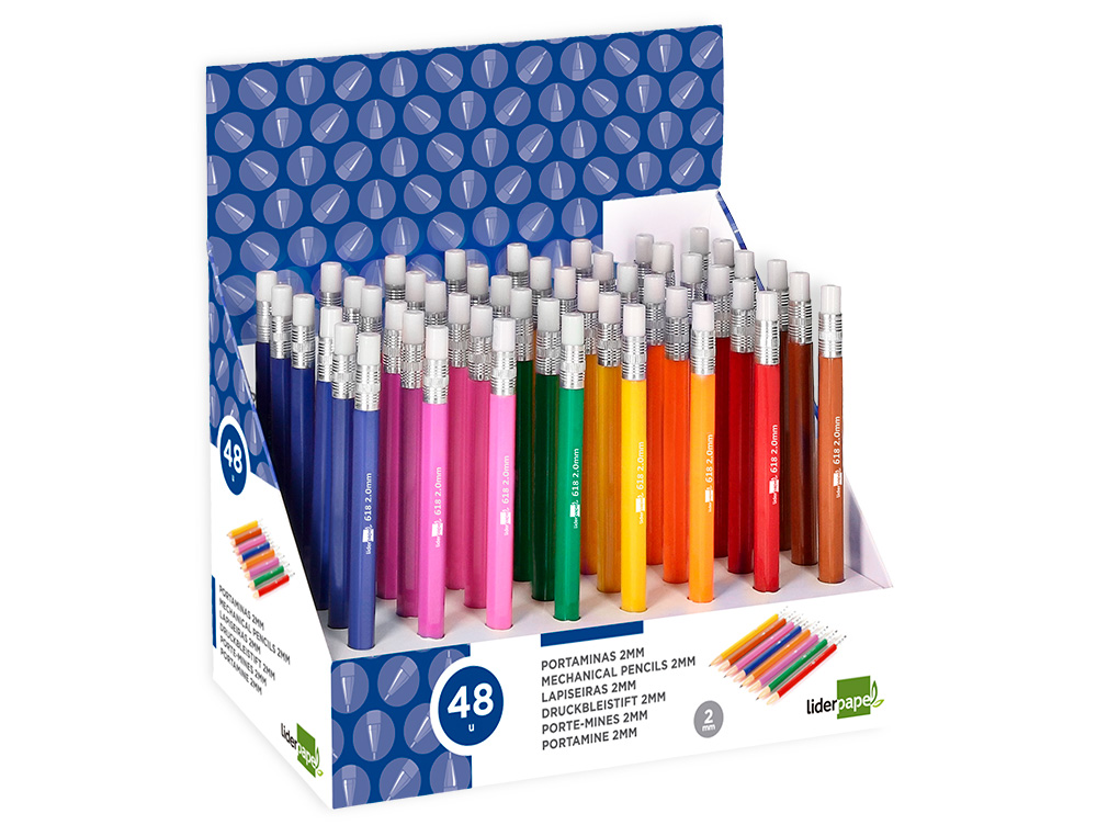 PORTAMINAS LIDERPAPEL 2 MM COLORES SURTIDOS