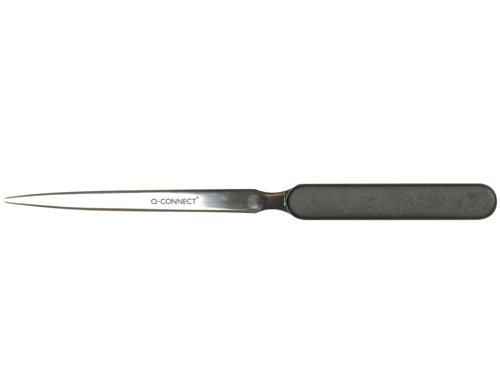 ABRECARTAS Q-CONNECT CON MANGO DE PLASTICO NEGRO LONGITUD 190 MM