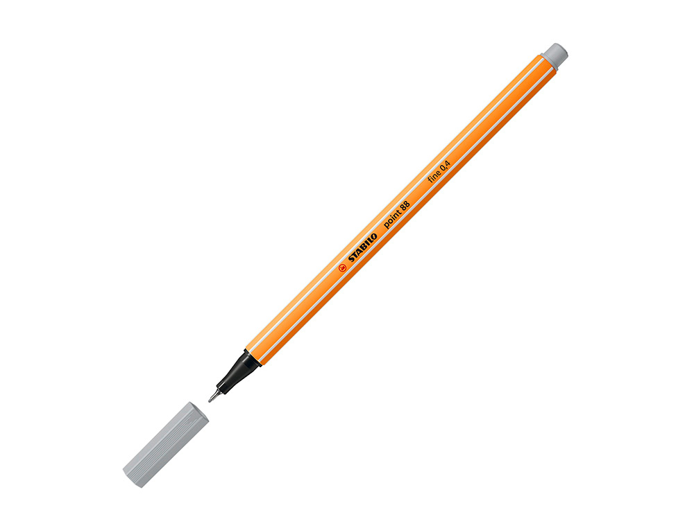 ROTULADOR STABILO PUNTA DE FIB RA POINT 88 GRIS PUNTA FINA 0,4MM