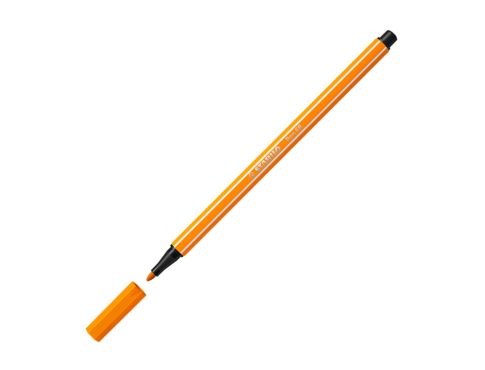 ROTULADOR STABILO ACUARELABLE PEN 68 NARANJA PUNTA GRUESA 1MM