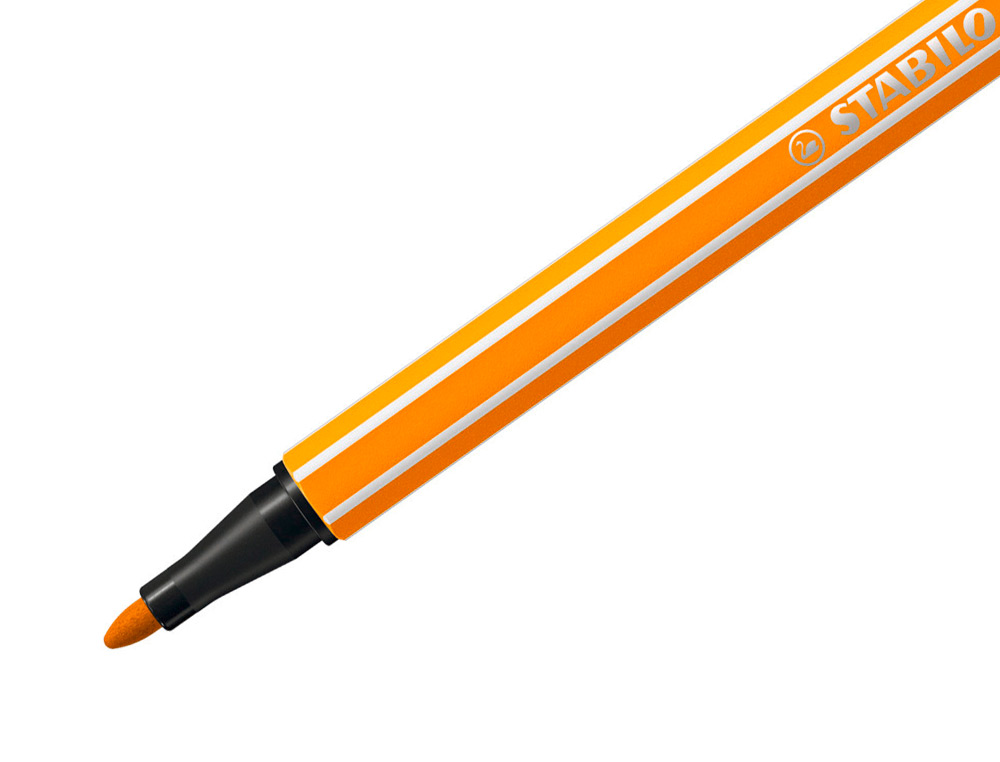 ROTULADOR STABILO ACUARELABLE PEN 68 NARANJA PUNTA GRUESA 1MM