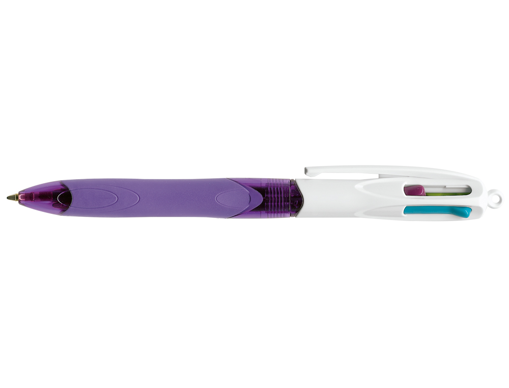 BOLIGRAFO BIC CUATRO COLORES CON GRIP COLORES PASTEL PUNTA 1 MM
