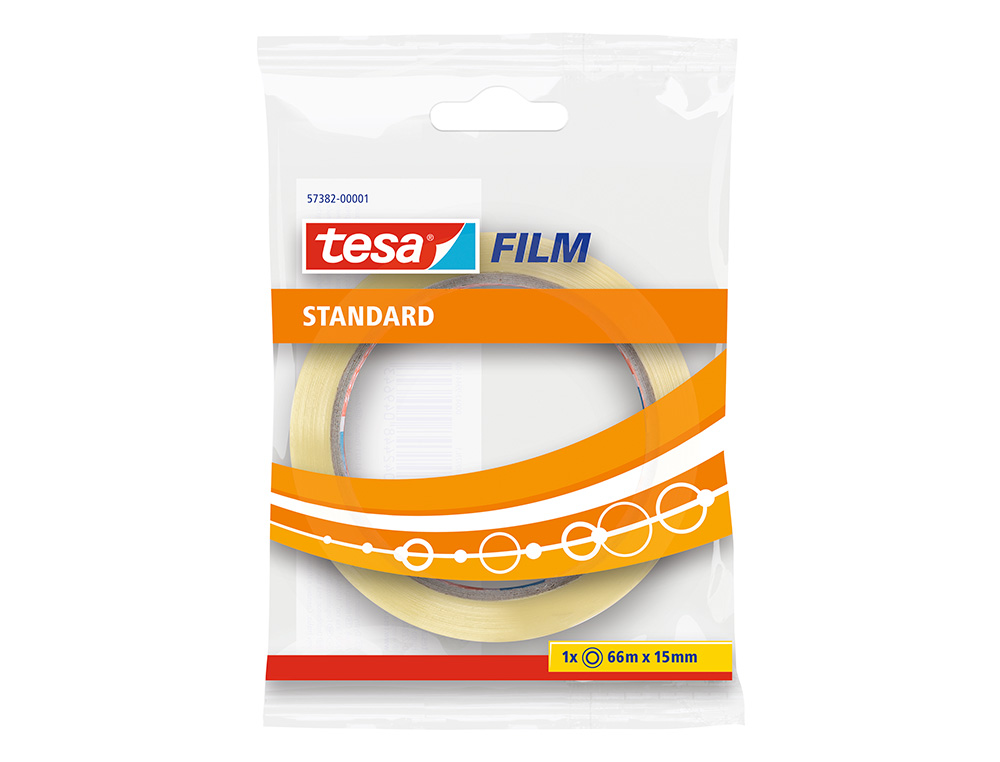 CINTA ADHESIVA TESA STANDARD 66 MT X 15 MM