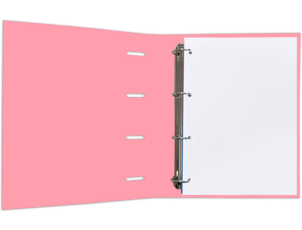 RECAMBIO LIDERPAPEL A4 100 HOJAS 75G/M2 CUADRO 4MM CON MARGEN 4 TALADROS