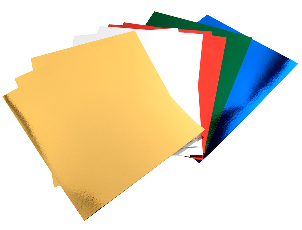 BLOC TRABAJOS MANUALES LIDERPAPEL CARTULINA METALIZADA 240X315MM 10 HOJAS COLORES SURTIDOS