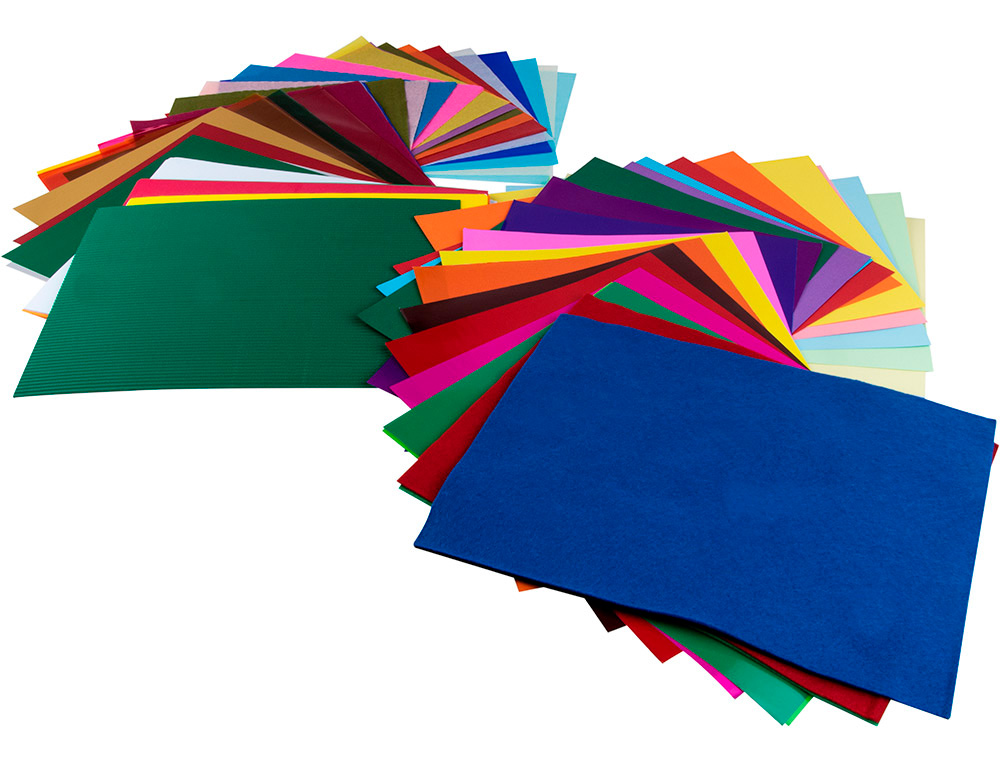BLOC TRABAJOS MANUALES LIDERPAPEL MULTIPLE PREMIUM 240X315MM 102 HOJAS COLORES SURTIDOS