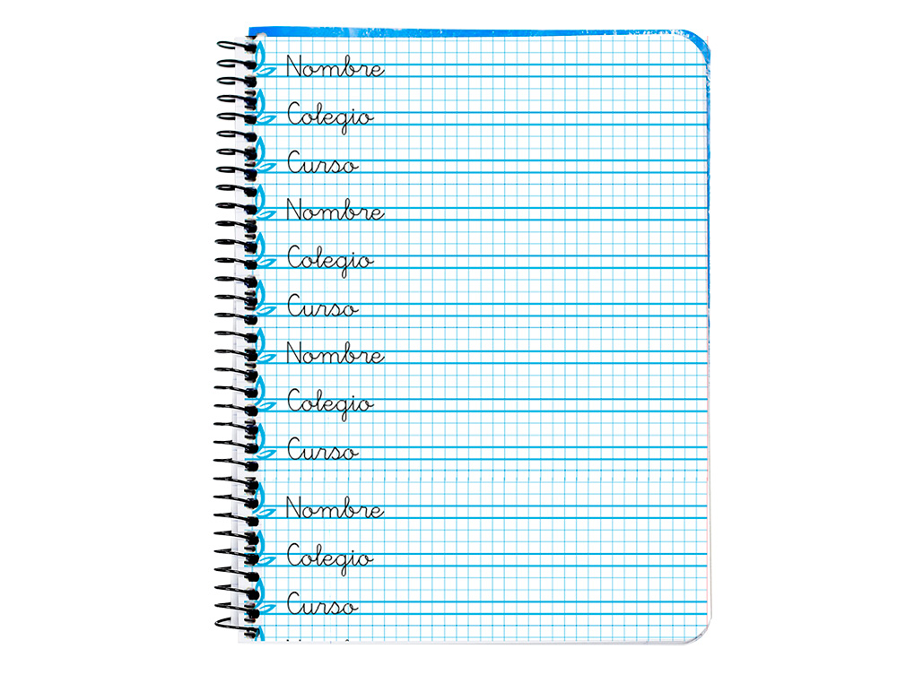 CUADERNO ESPIRAL LIDERPAPEL FOLIO PAUTAGUIA TAPA BLANDA 80H 75GR CUADRO PAUTADO 4MM CO LORES SURTIDOS