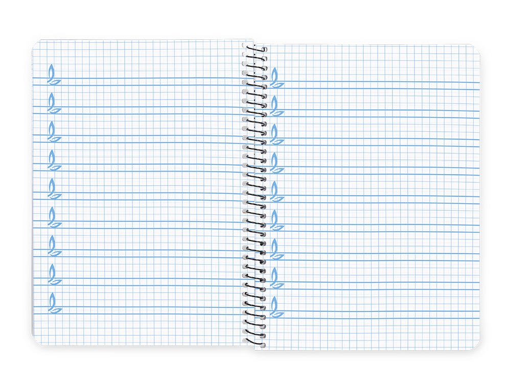 CUADERNO ESPIRAL LIDERPAPEL CUARTO PAUTAGUIA TAPA BLANDA 40H 75 GR CUADRO PAUTADO 5MM COLORES SURTIDOS