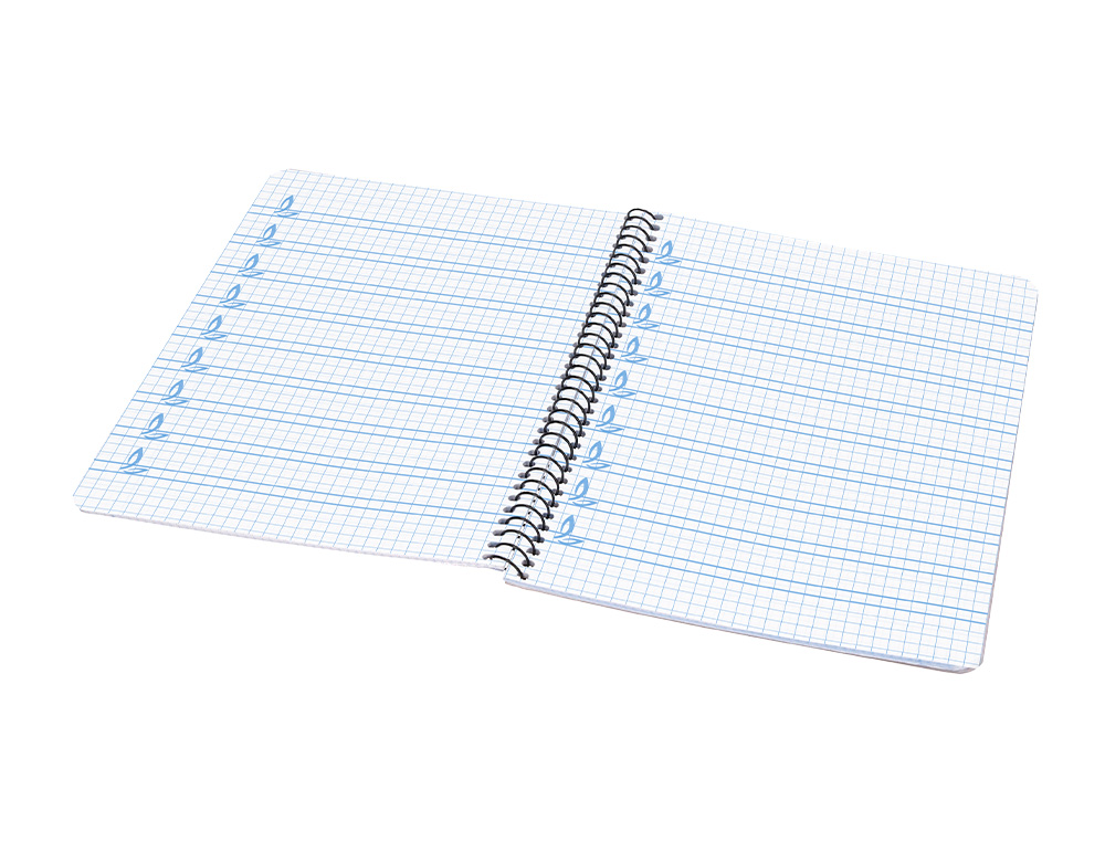 CUADERNO ESPIRAL LIDERPAPEL CUARTO PAUTAGUIA TAPA BLANDA 40H 75 GR CUADRO PAUTADO 5MM COLORES SURTIDOS