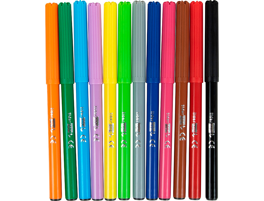 ROTULADOR LIDERPAPEL SLIM CAJA DE 12 UNIDADES COLORES SURTIDOS