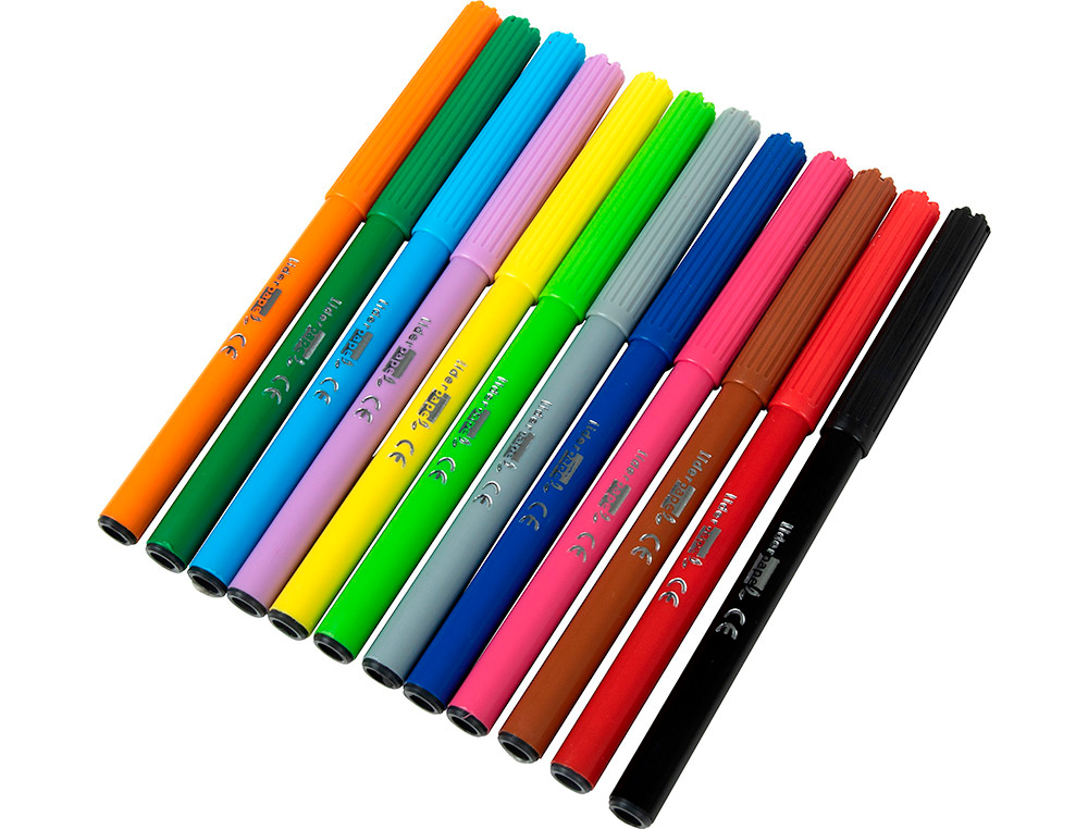 ROTULADOR LIDERPAPEL SLIM CAJA DE 12 UNIDADES COLORES SURTIDOS