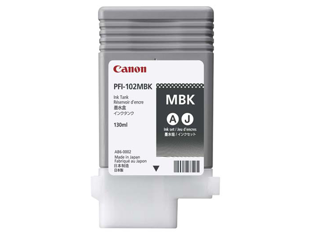 INK-JET CANON PFI-102MBK INK TANK NEGRO MATE