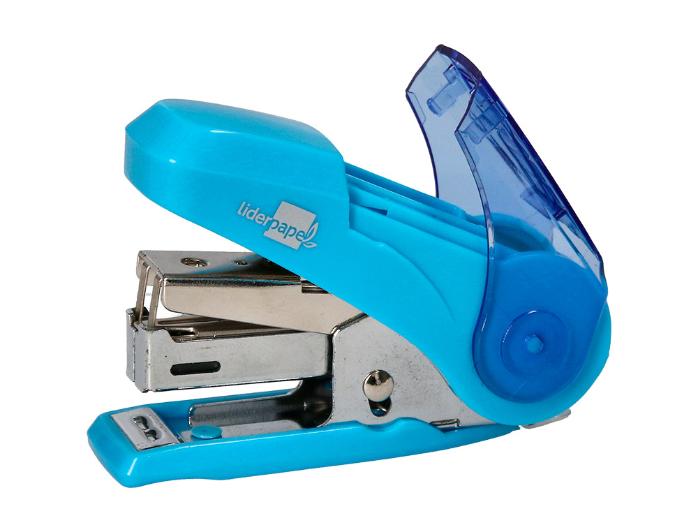 GRAPADORA LIDERPAPEL MICRO CON REGALO DE FUNDA Y CAJA DE 1000 GRAPAS Nº10 CAPACIDAD 12 HOJAS COLORES SURTIDOS