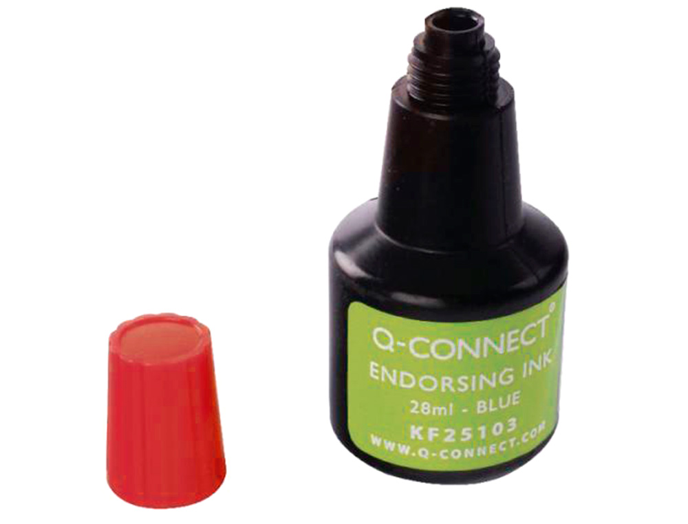 TINTA TAMPON Q-CONNECT ROJO BOTE 28 ML
