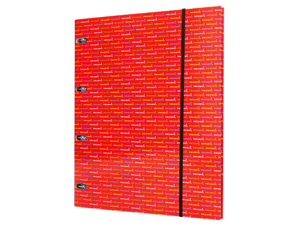 CARPETA CON RECAMBIO LIDERPAPEL A5 CUADRO 5MM FORRADA 4 ANILLAS 20MM