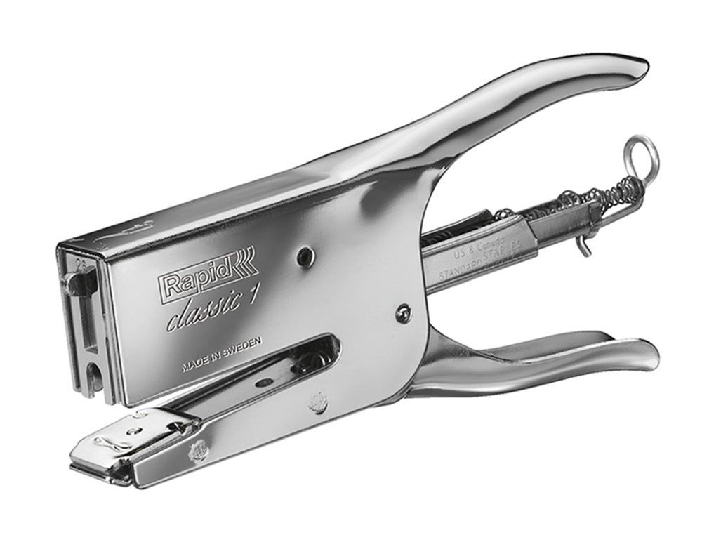 GRAPADORA RAPID DE TENAZA K1 CAPACIDAD 50 HOJAS USA GRAPAS 22/6 24/6 Y 24/8