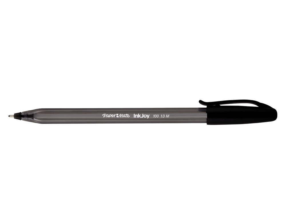 BOLIGRAFO PAPER MATE INKJOY 100 PUNTA MEDIA TRAZO 1MM NEGRO