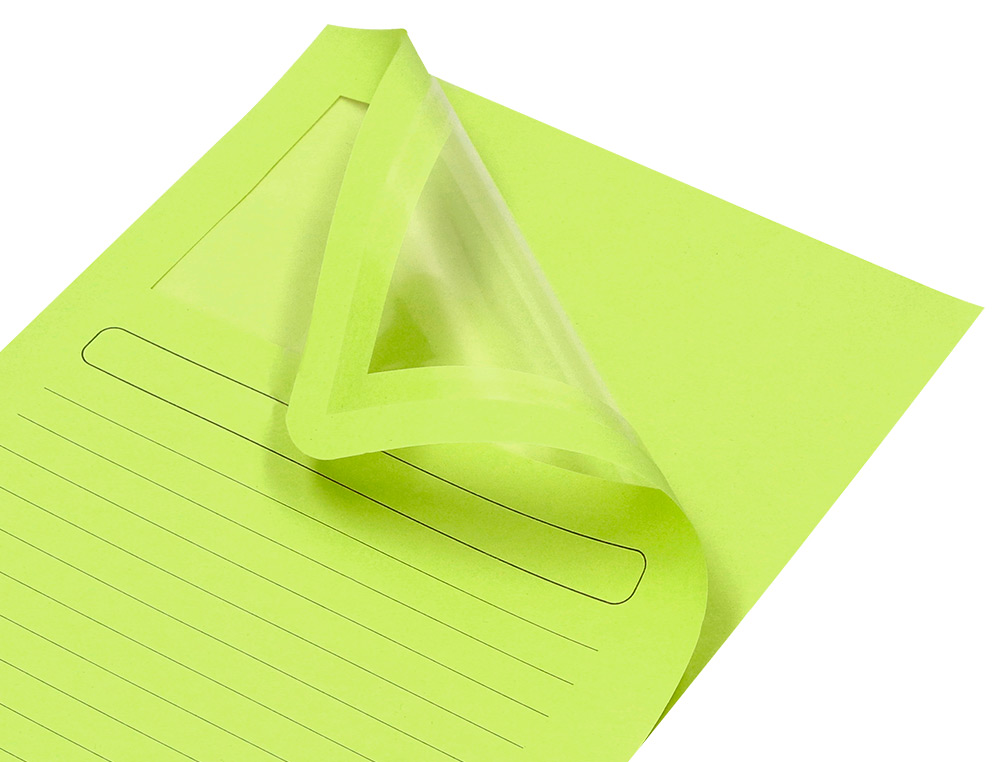 SUBCARPETA CARTULINA Q-CONNECT DIN A4 VERDE CON VENTANA TRANSPARENTE 120 GR