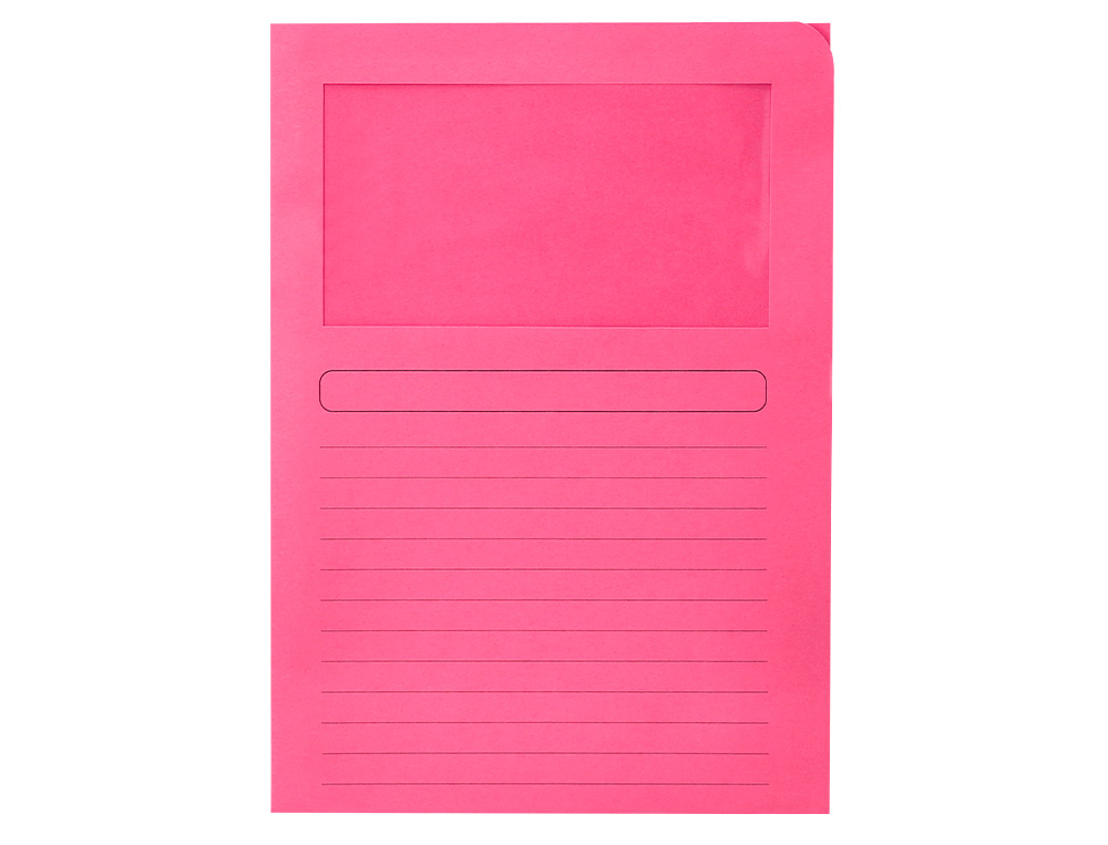 SUBCARPETA CARTULINA Q-CONNECT DIN A4 COLORES SURTIDOS CON VENTANA TRANSPARENTE 120G/M2 PAQUETE DE 25 UNIDADES
