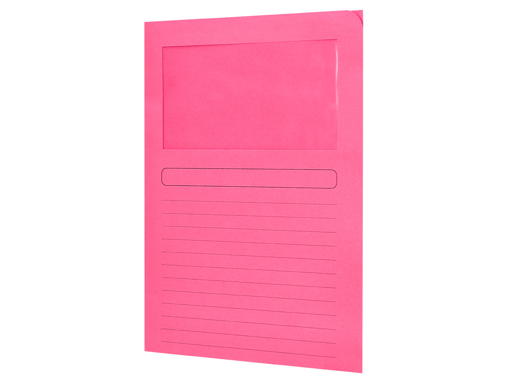 SUBCARPETA CARTULINA Q-CONNECT DIN A4 COLORES SURTIDOS CON VENTANA TRANSPARENTE 120G/M2 PAQUETE DE 25 UNIDADES