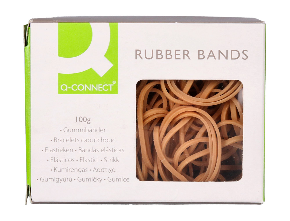 GOMILLAS ELASTICAS Q-CONNECT 100 GR NUMERO 5 50 X 2 MM