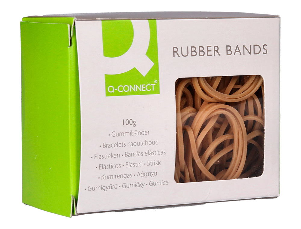 GOMILLAS ELASTICAS Q-CONNECT 100 GR NUMERO 5 50 X 2 MM