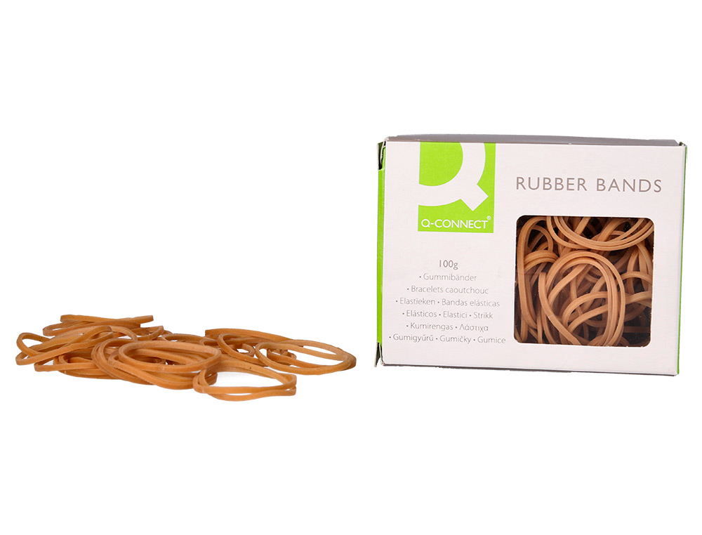 GOMILLAS ELASTICAS Q-CONNECT 100 GR NUMERO 5 50 X 2 MM