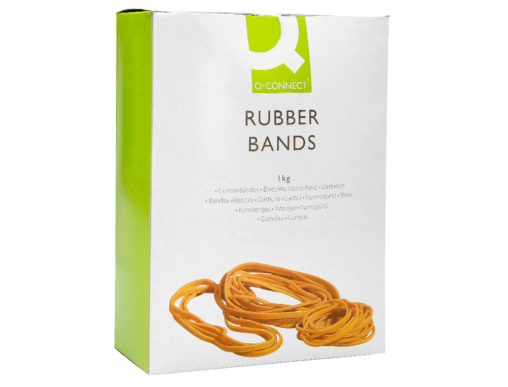 GOMILLAS ELASTICAS Q-CONNECT 1000 GR NUMERO 9 90 X 2 MM
