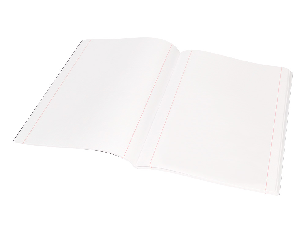LIBRETA LIDERPAPEL TAPA NEGRA A4 80 HOJAS 60G/M2 LISO CON DOBLE MARGEN