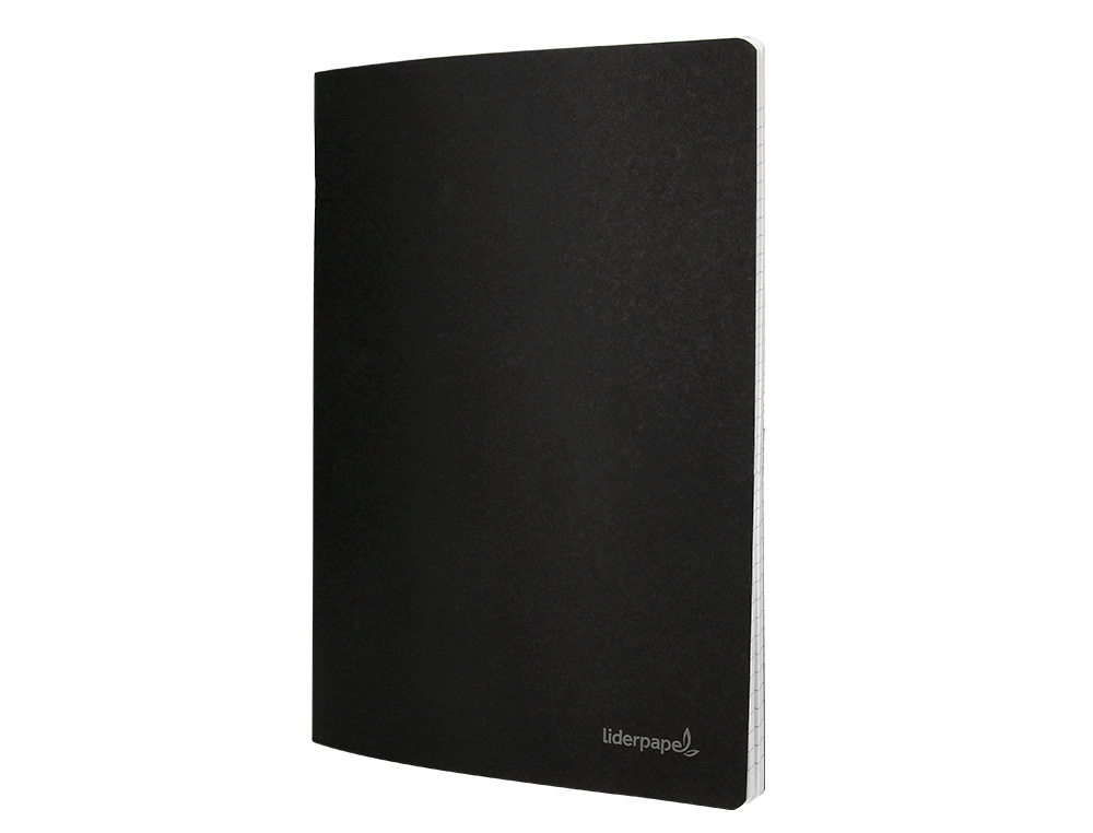 LIBRETA LIDERPAPEL TAPA NEGRA A4 80 HOJAS 60G/M2 LISO CON DOBLE MARGEN