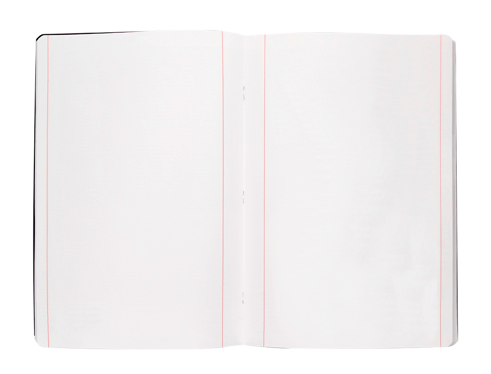LIBRETA LIDERPAPEL TAPA NEGRA A4 80 HOJAS 60G/M2 LISO CON DOBLE MARGEN