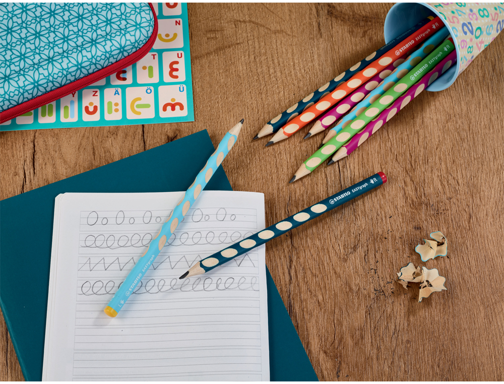 LAPICES DE GRAFITO STABILO EASYGRAPH ERGONOMICO PARA AMBIDIESTROS MINA 3,15 MM HB